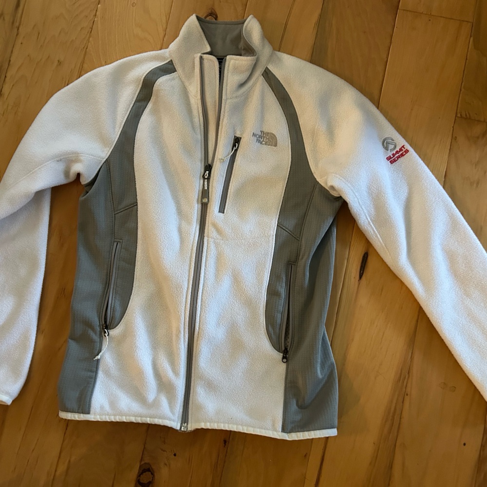 The North Face Gray and White Jacket